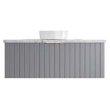 Boardwalk 1200mm Matte Grey Wall Hung Single Vanity with 50mm Stone Countertop